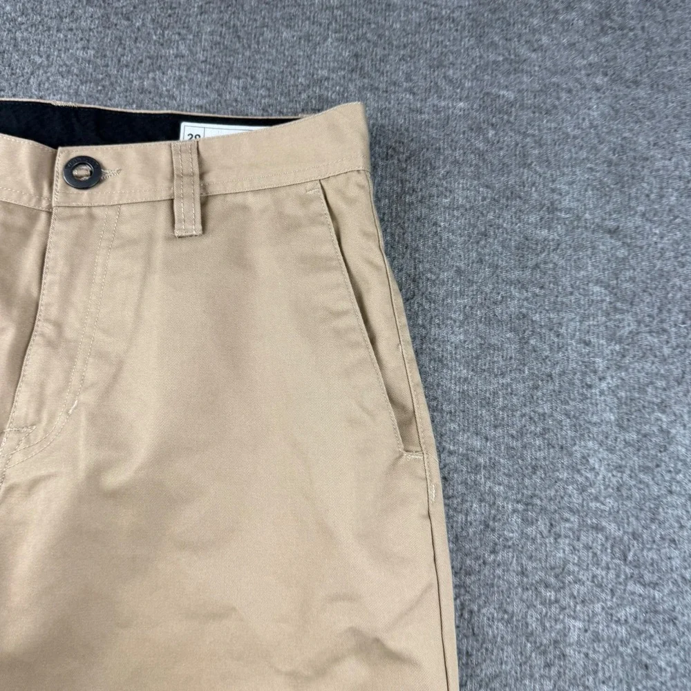 Volcom Chino Shorts Men's 29 Khaki Tan Frickin Modern Fit Repreve A0911600